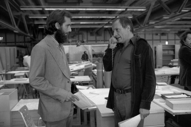 Piano et Rogers by Jean Gaumy, 1976, Pompidou 2